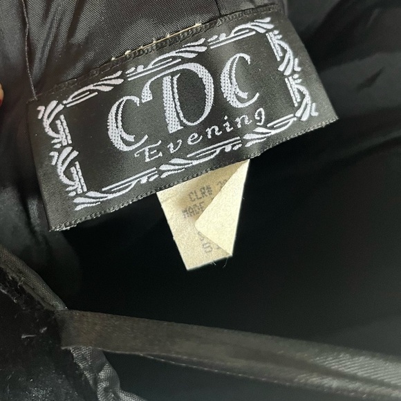 NWT CDC Evening Wear Vintage Formal Floor Length Velvet Choker Rhinestone Gown-4 - Picture 3 of 6